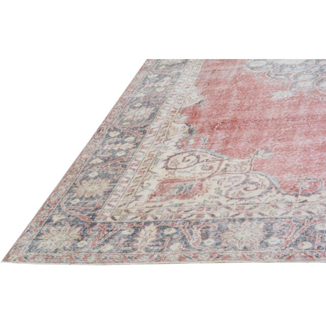 1960s Vintage Hand Knotted Wool Rug, 9'4"x11'3" For Sale - Image 5 of 6