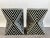 Handmade Art Deco Style Black & White Resin Sculptural Side Tables / Stools – Pair Make a bold design statement with this...
