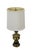 Hollywood Regency Mid 20th Century Hollywood Regency Brass Black Banded Enameled Table Lamp 23" For Sale - Image 3 of 12
