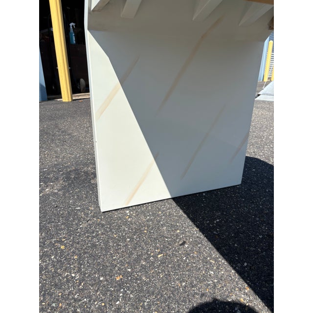 Paper 1980’s Milo Baughman Style Post Modern Desk For Sale - Image 7 of 12