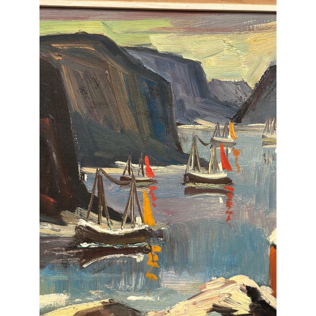 Henning, Sailing Boats, 1960s, Oil on Canvas, Framed For Sale - Image 10 of 18