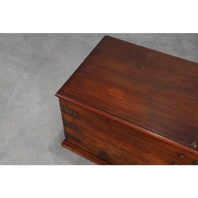 Antique 19th Century Dutch Teak Blanket Chest, Netherlands For Sale - Image 12 of 16