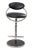 Modern Design Institute of America Black Leather & Chrome Hightop Barstools For Sale - Image 3 of 9