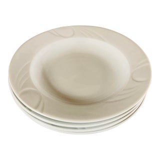 Contemporary Marcady White Soup Bowls S/4 For Sale