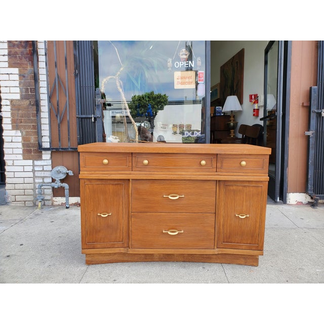 Mid-Century Modern Vintage Oak Server For Sale - Image 3 of 12