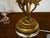 Gold Pair of French Midcentury Gilt Metal Table Lamps with Scrolls and Fleur de Lys For Sale - Image 8 of 8