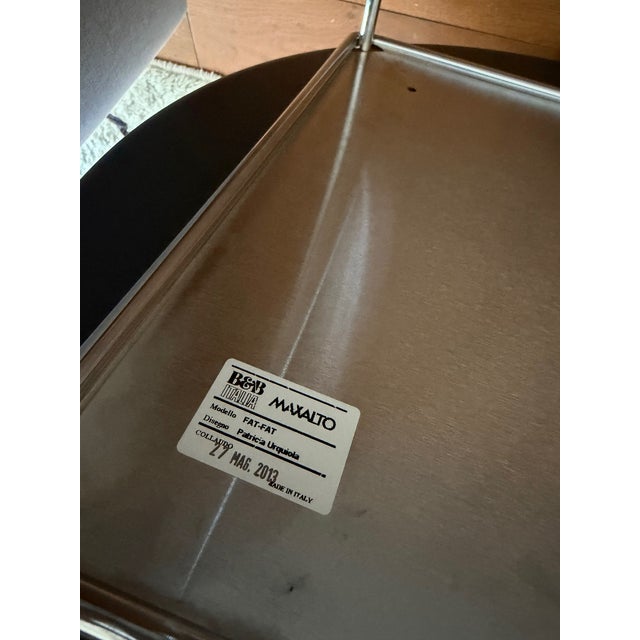 Metal 2 B&b Italia Words Chairs by Jefferey Bernett & 1 B&b Italia Fat-Fat Patricia Urquiola Side Table For Sale - Image 7 of 8