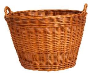 Vintage Rattan Log Basket, 1970s
