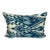 Turkish Modern Blue Silk Ikat Pillow Cover For Sale