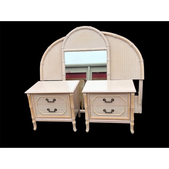 Vintage 1970’s Coastal Faux Bamboo 7 Drawer Dresser by Broyhill For Sale - Image 11 of 11