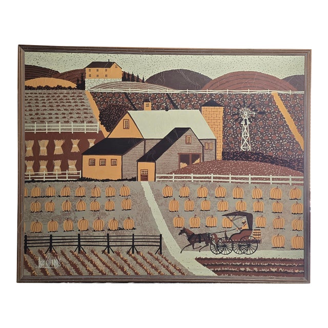 Large Signed Lee Reynolds Original Oil Painting | Vanguard Studios | Mid-Century Modern Abstract Landscape For Sale