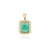 Gold 6.04 Cts Large Emerald & Halo Diamond Bold Pendant For Sale - Image 8 of 11