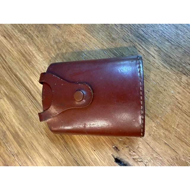 1950s 1950’s Leather Hip Flask Liquor Case For Sale - Image 5 of 6