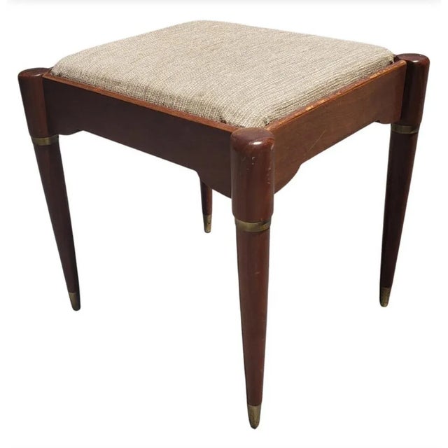 Danish Modern Teak Stool With Fluted Tapered Legs and Storage, Circa 1970s For Sale - Image 4 of 8