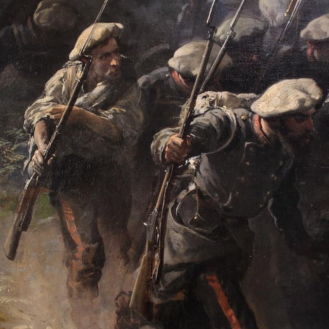 H.P., Great Battle of the 19th Century, 1880, Oil on Canvas For Sale - Image 12 of 16