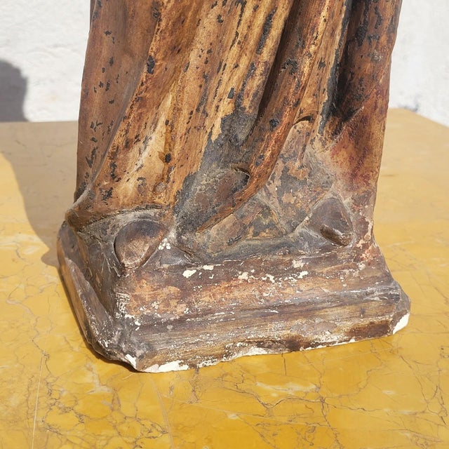19th Century Virgin and Child, 1800s, Limestone For Sale - Image 5 of 18
