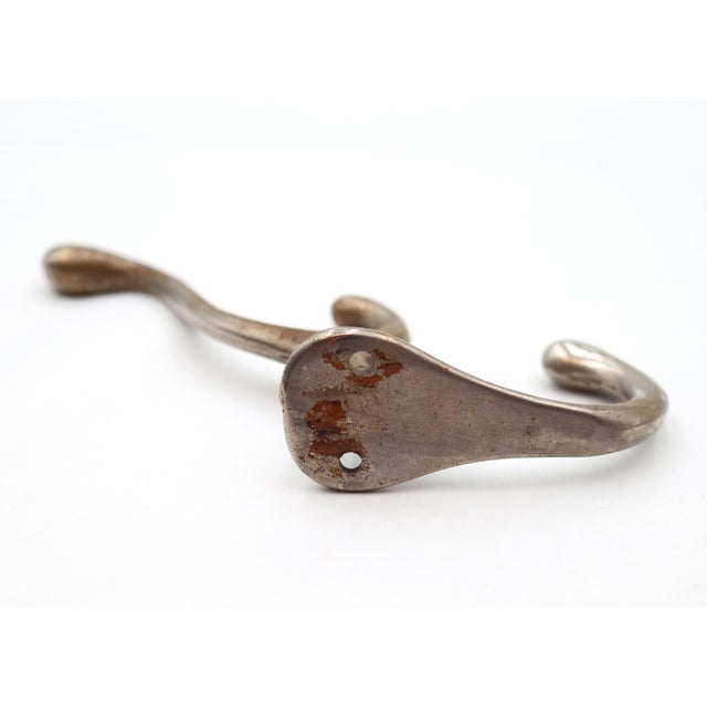 Vintage Steel Coat & Hat Wall Hook For Sale - Image 4 of 4