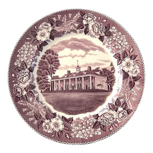Vintage Old English Staffordshire Ware Mount Vernon Plate