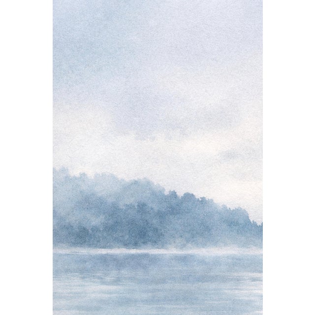 Not Yet Made - Made To Order Misty Coastal Horizon, Minimalist Blue Seascape Art Print, 24″ × 36″ For Sale - Image 5 of 9