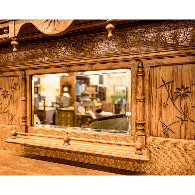 Late 19th Century Eastlake Era Wall Mirror With Shelf For Sale - Image 9 of 10
