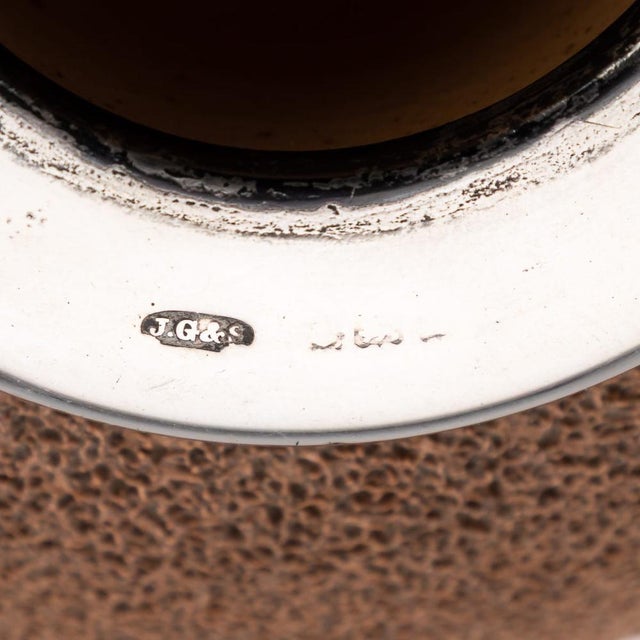 Antique 20th Century English Silver-Mounted Ceramic Match Striker from Royal Doulton For Sale - Image 11 of 12