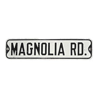 Steel Magnolia Street Sign For Sale