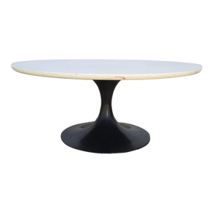 Burke Mid Century Modern Round Tulip Base Coffee Table