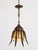 1950s Spanish Copper-Plated Iron Leaf Pendant With Opaline Glass Globe For Sale - Image 11 of 12
