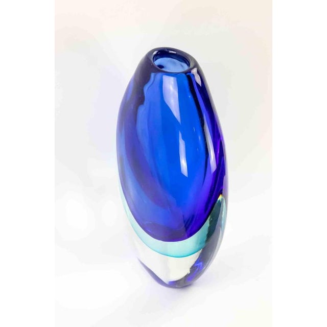 Vintage Sommerso Murano Glass Vase, Italy, 1970s For Sale - Image 3 of 5