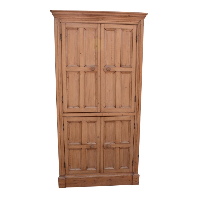 English Pine Four Door Corner Cupboard, Circa 1860 For Sale
