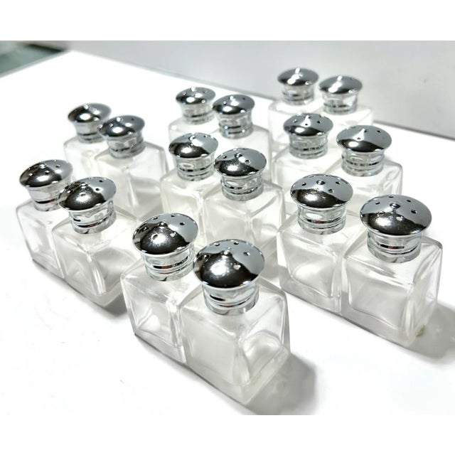 Vintage Individual Glass Mini Salt & Pepper Shakers - 16pcs For Sale In Louisville - Image 6 of 7