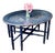 Ethan Allen Chinoiserie Faux Bamboo Tray Table (Black) For Sale