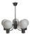 Vintage Chrome and White Glass Pendant Light, 1970s For Sale