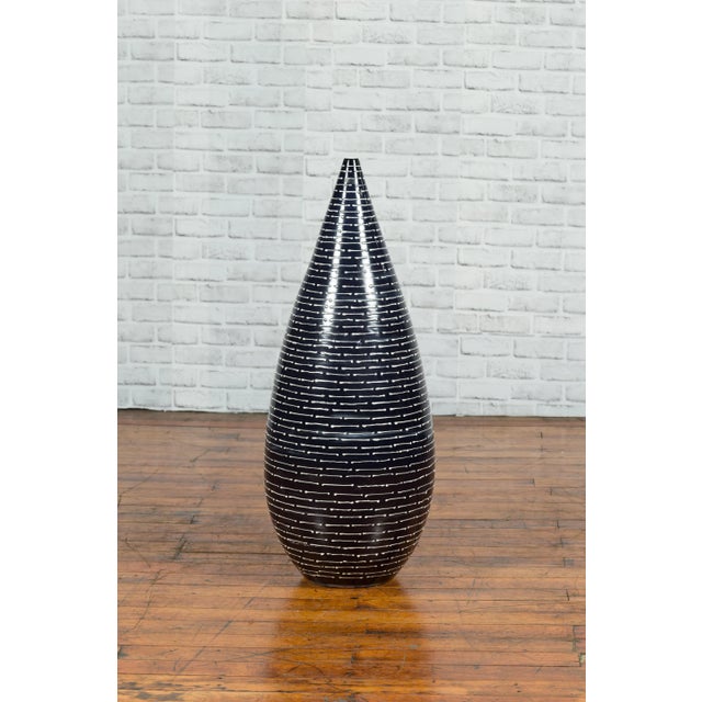 Black Thai Chiang Mai Contemporary Black and White Vase from the Prem Collection For Sale - Image 8 of 10
