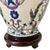 1970s Ornate Floral Ceramic Urn Table Lamps With Carved Wood Bases - a Pair For Sale - Image 11 of 13