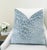 Sky Blue Leopard 20x20 Velvet Throw Pillow With Feather Down Insert For Sale - Image 4 of 4