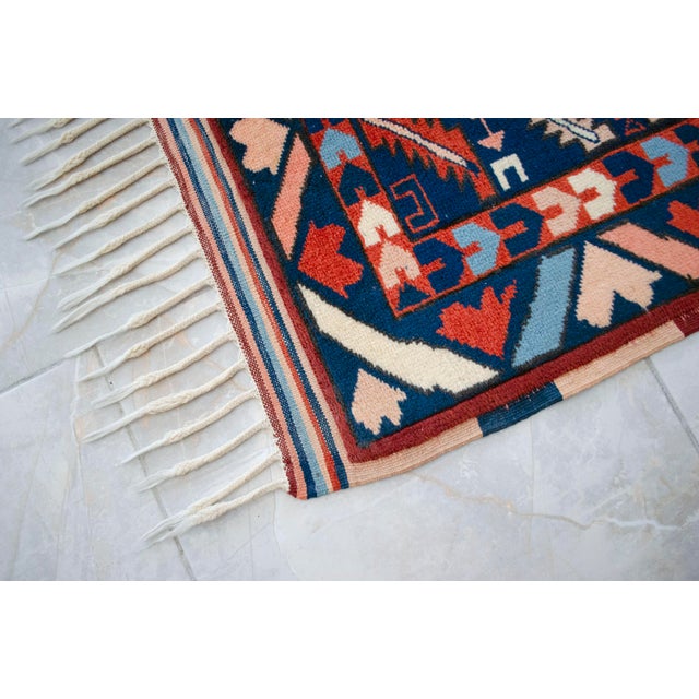 Vintage Nomad Oushak Rug Thin Pile Wool Rug Handwoven Turkish Rug- 6'9 X 9'9 For Sale - Image 11 of 11