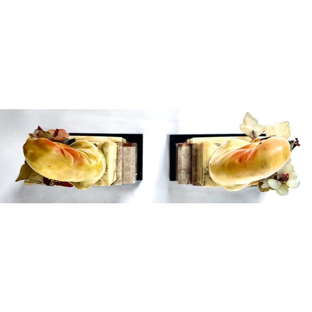 Pair Art Deco Jadeite & Multi-Stone Parrot Bookends For Sale - Image 18 of 18