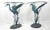Figurative Metal Egret Side Tables With Glass Tops - a Pair For Sale - Image 3 of 12