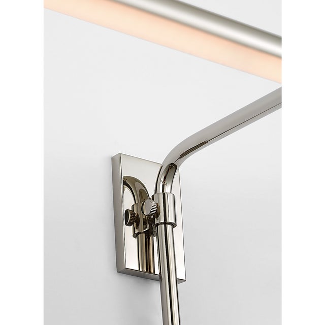 Thomas O'Brien for Visual Comfort Signature Kidd 18" Frame Mount Picture Light in Polished Nickel For Sale - Image 10 of 13