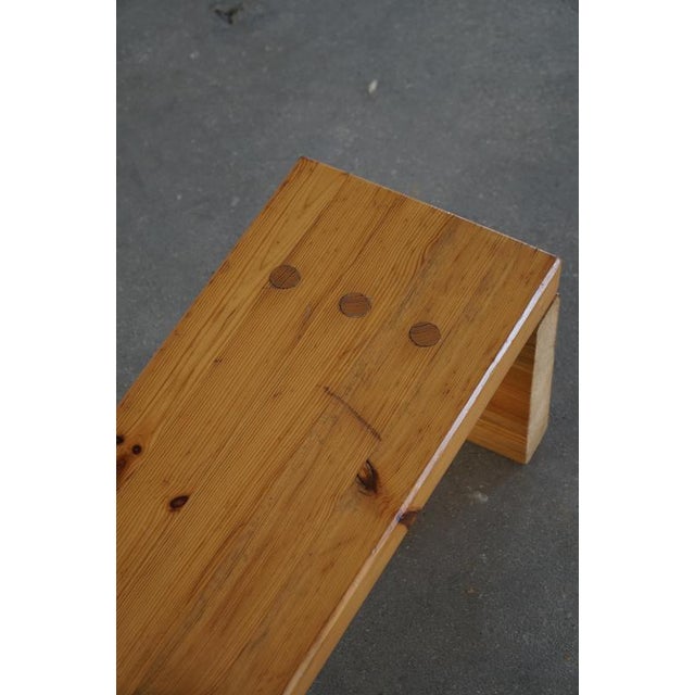 Mid-Century Swedish Modern Brutalist Table or Bench in Pine, 1960s For Sale - Image 13 of 16