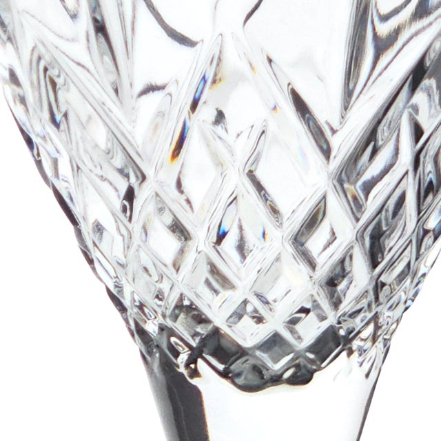 Set of Three Royal Doulton Earlswood Lead Crystal Goblets 8.125" For Sale - Image 9 of 11