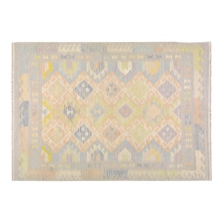 Vintage Turkish Professional Hand Knotted Wool Kilim, 6'6x9'2 For Sale
