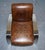 Animal Skin Art Deco French Chrome Aviator Heritage Brown Leather Armchairs, Set of 2 For Sale - Image 7 of 18