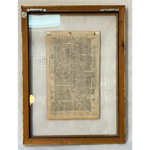 Black Print of Commander De Graauw From 1726 by F. Valentijn, Double Sided Glass Frame For Sale - Image 8 of 10