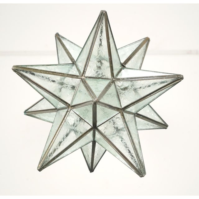 Restored Vintage Moravian Star Pendant Light For Sale - Image 6 of 9