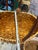 Vintage Hand Woven Wicker Basket With Brown Handle For Sale In Atlanta - Image 6 of 10