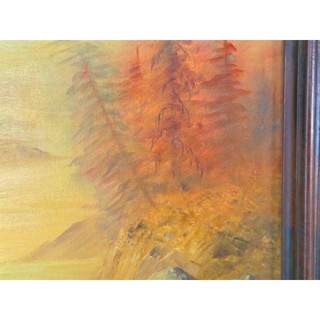 Carol Kimball Original Oil Painting Vintage Landscape Framed 21x17 For Sale - Image 4 of 10