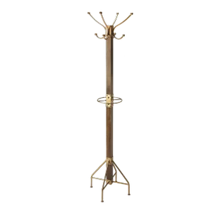 Logan Square Wood & Antique Coat Rack/Tree, Medium Brown