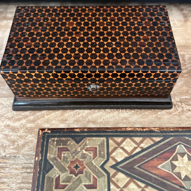 Collection of Antique Miniature Boxes- Set of 6 | Chairish